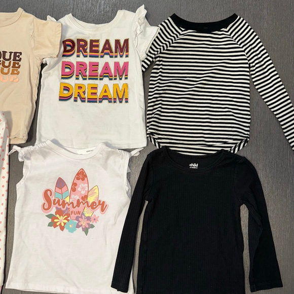 Lot of 6 3T Toddler Girl Clothing Bundle 5 tops 1 pair of pajama pants - Picture 3 of 10